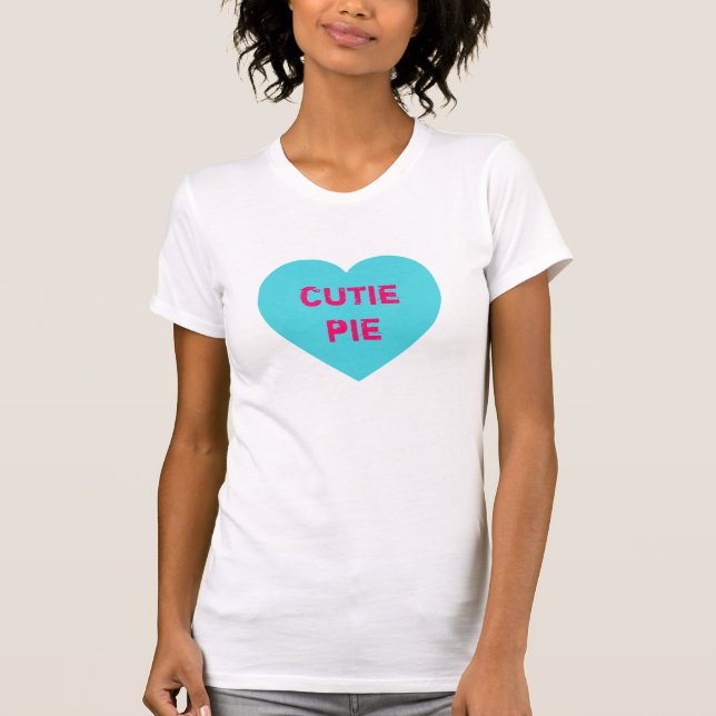 T-shirt Cœur de conversation bleu clair (Devant)
