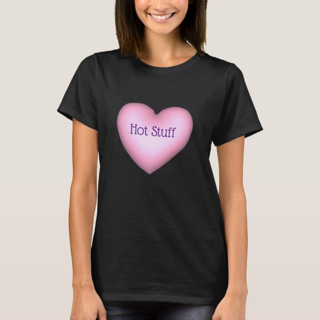 T-shirt Coeur de conversation personnalisable Hot Stuff (Devant)