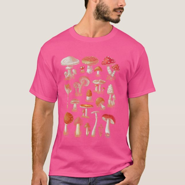 T-shirt Coeur de cottage Set de champignons (Devant)