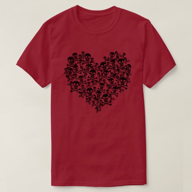 T-Shirt Cœur de Crâne (Design devant)