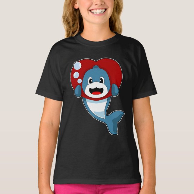 T-shirt Cœur de dauphin (Devant)