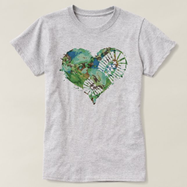T-shirt coeur de démarrage (Design devant)
