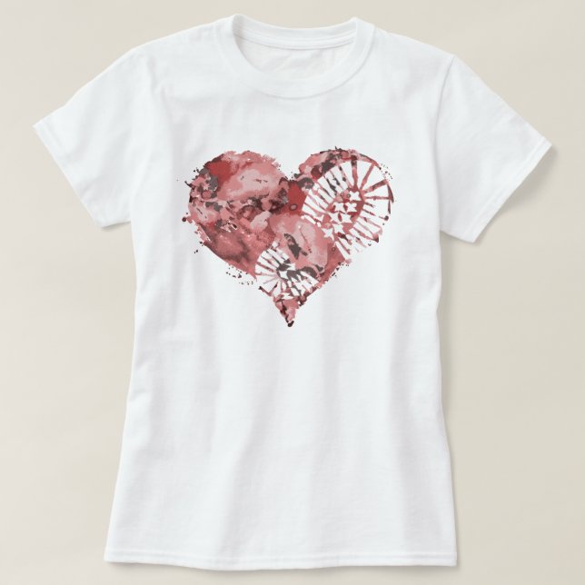 T-shirt coeur de démarrage (Design devant)