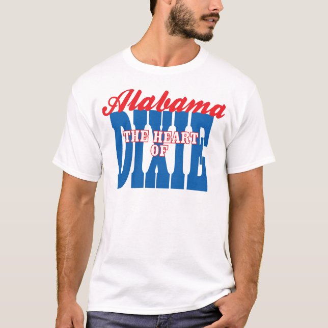 T-shirt Coeur de Dixie en Alabama (Devant)