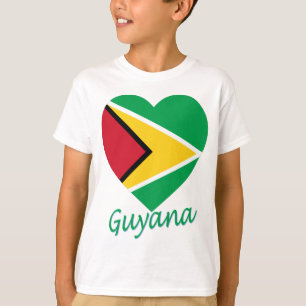 T-shirt Coeur de drapeau de la Guyane