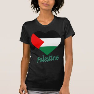 T-shirt Coeur de drapeau de la Palestine