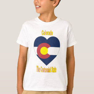 T-shirt Coeur de drapeau du Colorado