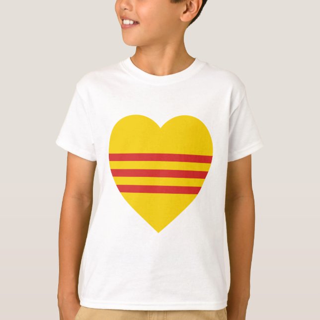 T-shirt Coeur de drapeau du Vietnam (sud) (Devant)