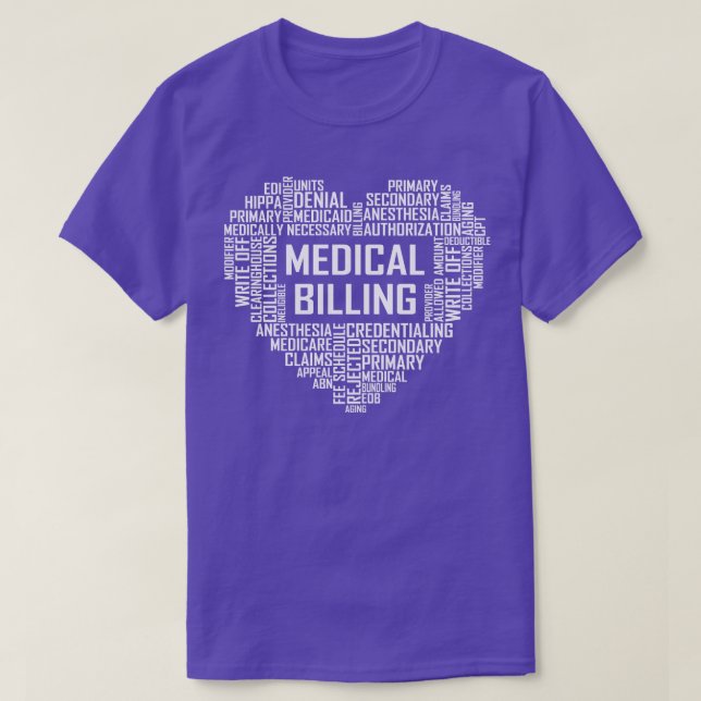 T-shirt Coeur de facturation Médicale (Design devant)