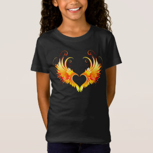T-Shirt Coeur de feu ange avec ailes