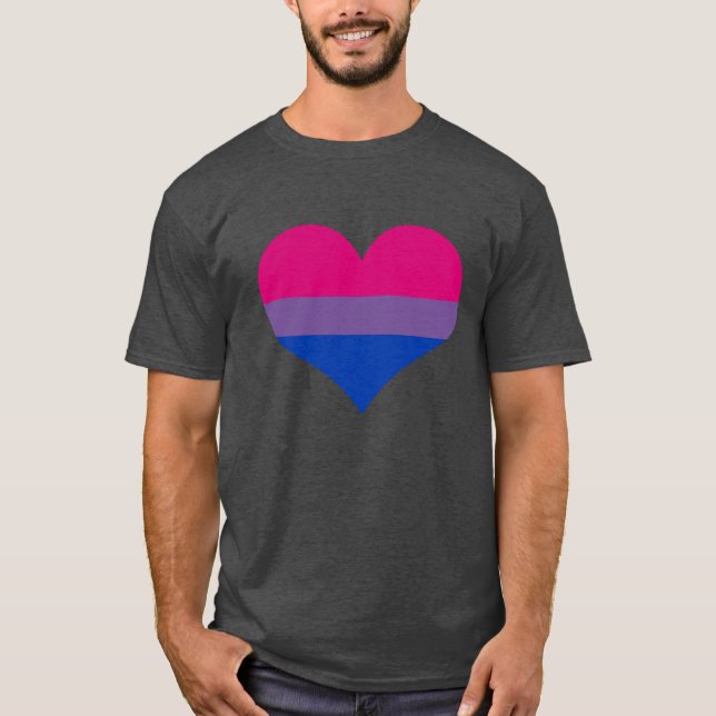 T-Shirt Cœur de Fierté Bi (Devant)