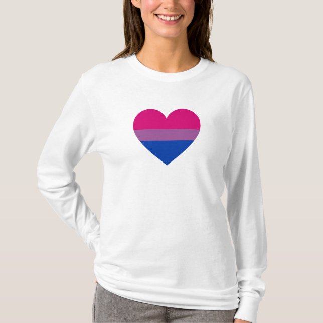 T-shirt Coeur de fierté bisexuel (Devant)