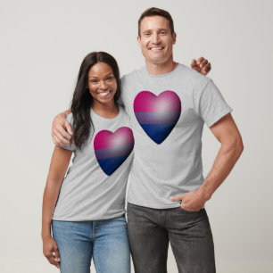 T-SHIRT CŒUR DE FIERTE BISEXUELLE