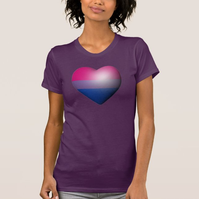 T-SHIRT CŒUR DE FIERTE BISEXUELLE (Devant)