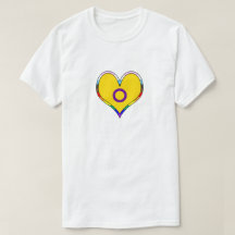 T-shirt Coeur de fierté intersexe