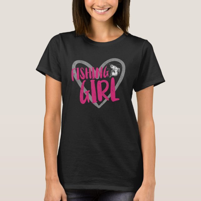 T-shirt Cœur de fille pêcheuse (Devant)