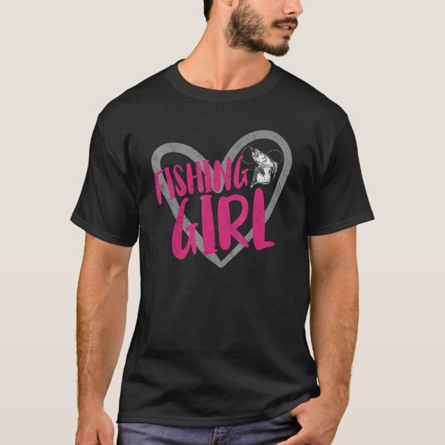 T-shirt Cœur de fille pêcheuse (Devant)