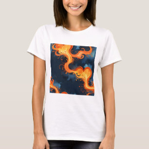 T-shirt Cœur de Flammes Feu & Cieux