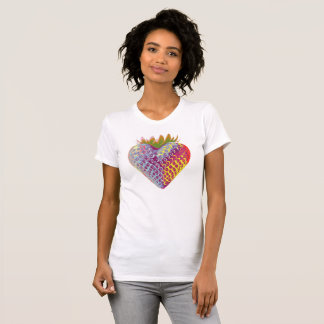 T-shirt Coeur de fraise Iridescente