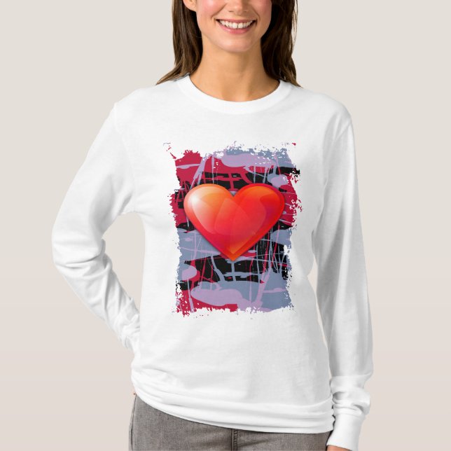 T-shirt coeur de jour de valentines (Devant)