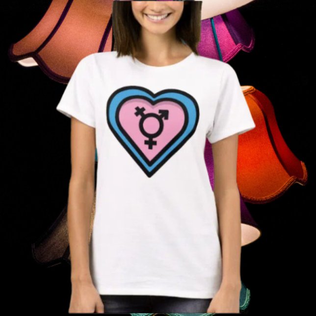T-shirt Cœur de la Fierté Trans (Créateur téléchargé)