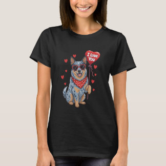 T-shirt Cœur de la Saint-Valentin pour bétail australien J