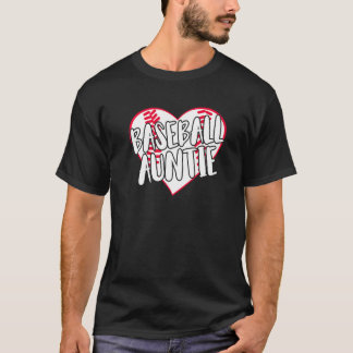 T-shirt Coeur de la tante de baseball