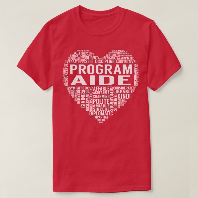 T-shirt Coeur de l'aide au programme (Design devant)