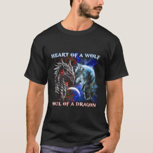 T-shirt Coeur De L'Âme De Loup D'Un Dragon - Dragon Cool -