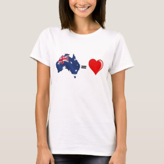 T-shirt coeur de l'australie