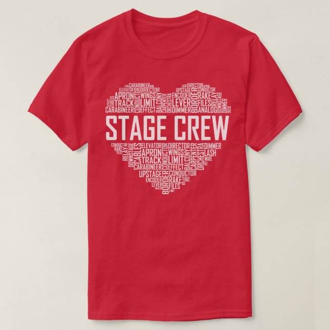 T-shirt Coeur de l'équipage de scène (Design devant)