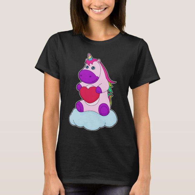 T-shirt Coeur de licorne (Devant)