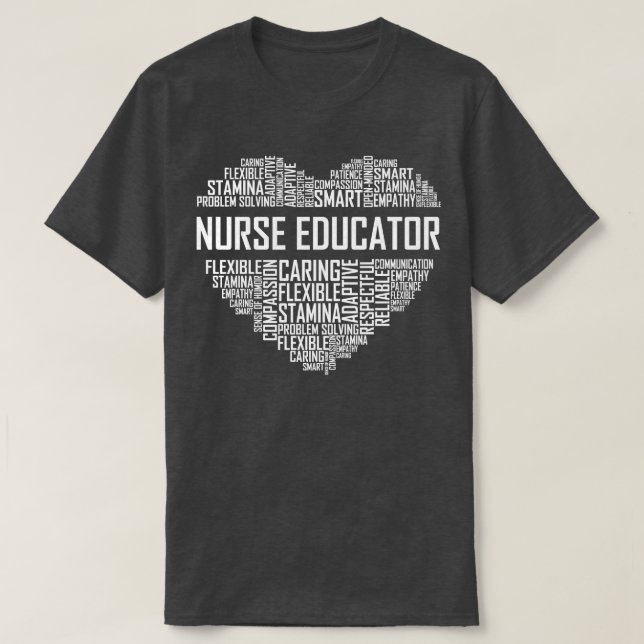 T-shirt Coeur de l'infirmière éducatrice (Design devant)