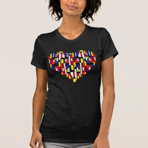 T-SHIRT COEUR DE MONDRAIN