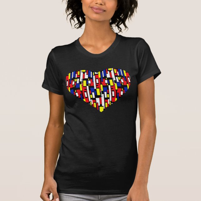 T-SHIRT COEUR DE MONDRAIN (Devant)