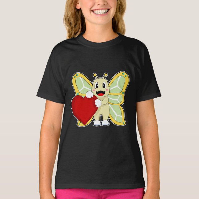 T-shirt Cœur de papillon (Devant)