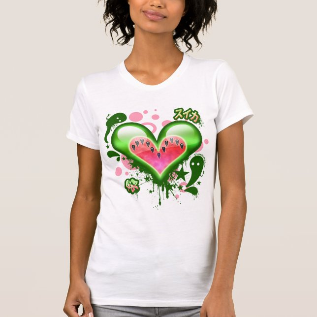 T-shirt Coeur de pastèque (version 2) (Devant)