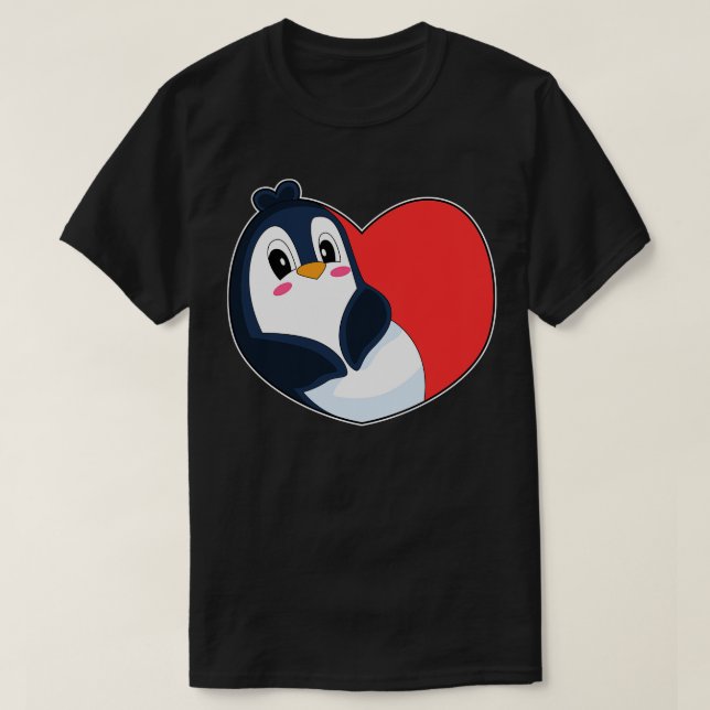 T-shirt Coeur de pingouin (Design devant)