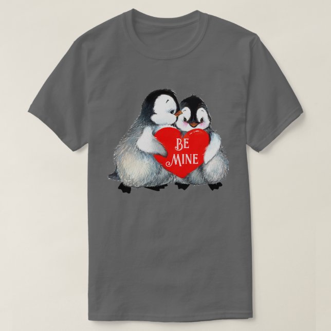 T-shirt Coeur de pingouin Personnaliser Coeur de coeur de  (Design devant)