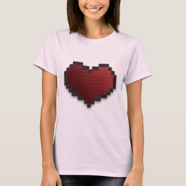 T-shirt Coeur de pixel (Devant)