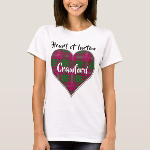 T-shirt Coeur de plaid de Crawford de clan de tartan