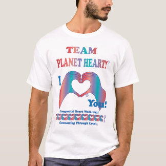 T-shirt Coeur de planète d'équipe pour la promenade