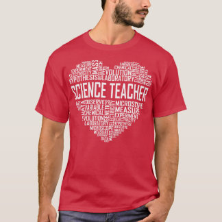 T-shirt Coeur de professeur de sciences