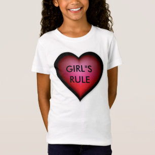 T-Shirt Coeur de règle de filles/chemise de la jeunesse