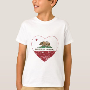 T-shirt coeur de robles de paso de drapeau de la