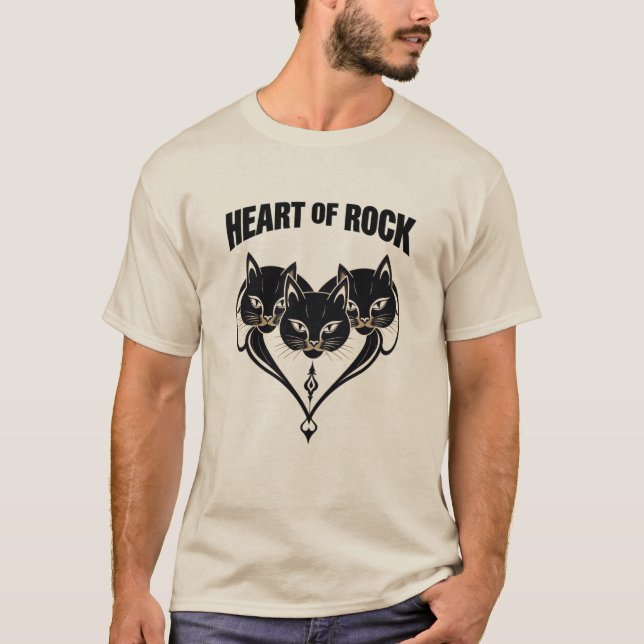T-shirt Cœur de Rock – Triple Cat Power (Devant)