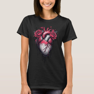 T-shirt Cœur de Roses – Tee-shirt d'art de l'amour anatomi