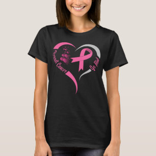 T-shirt coeur de sensibilisation au cancer du sein rose