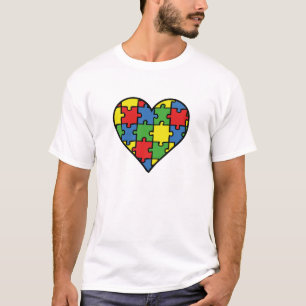 T-shirt Coeur de sensibilisation sur l'autisme