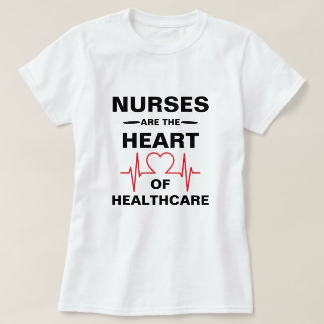 T-shirt Coeur de soins infirmiers (Design devant)
